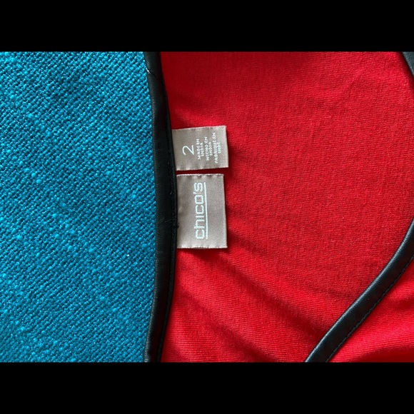 Chico’s Red Top SZ 2 - Picture 7 of 7